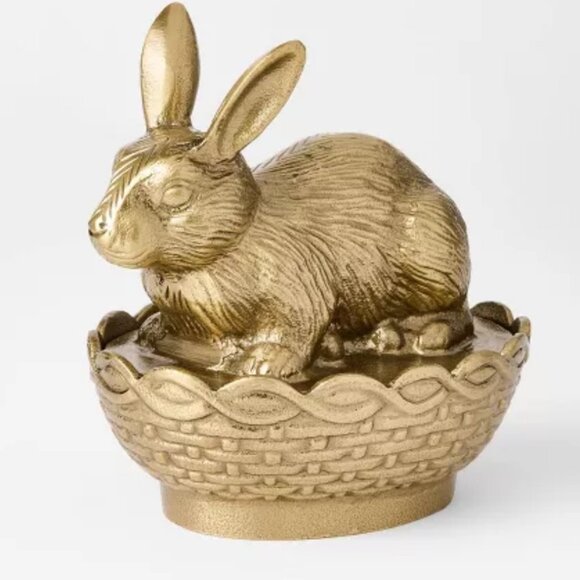 - Studio McGee Cast Metal Bunny Candy‎ Dish NWT - Picture 1 of 4